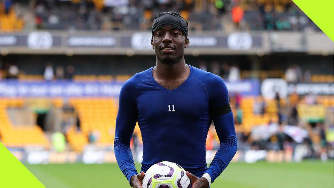 Noni Madueke with his match ball after scoring a hat trick for Chelsea against Wolves. Noni Madueke with his match ball after scoring a hat trick for Chelsea against Wolves.