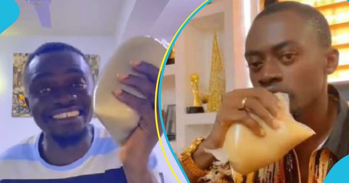 Lil Win drinking koko Lil Win drinking koko