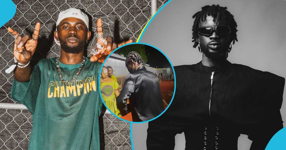 Black Sherif showcases Adowa dance moves at the French Embassy in Accra Black Sherif showcases Adowa dance moves at the French Embassy in Accra