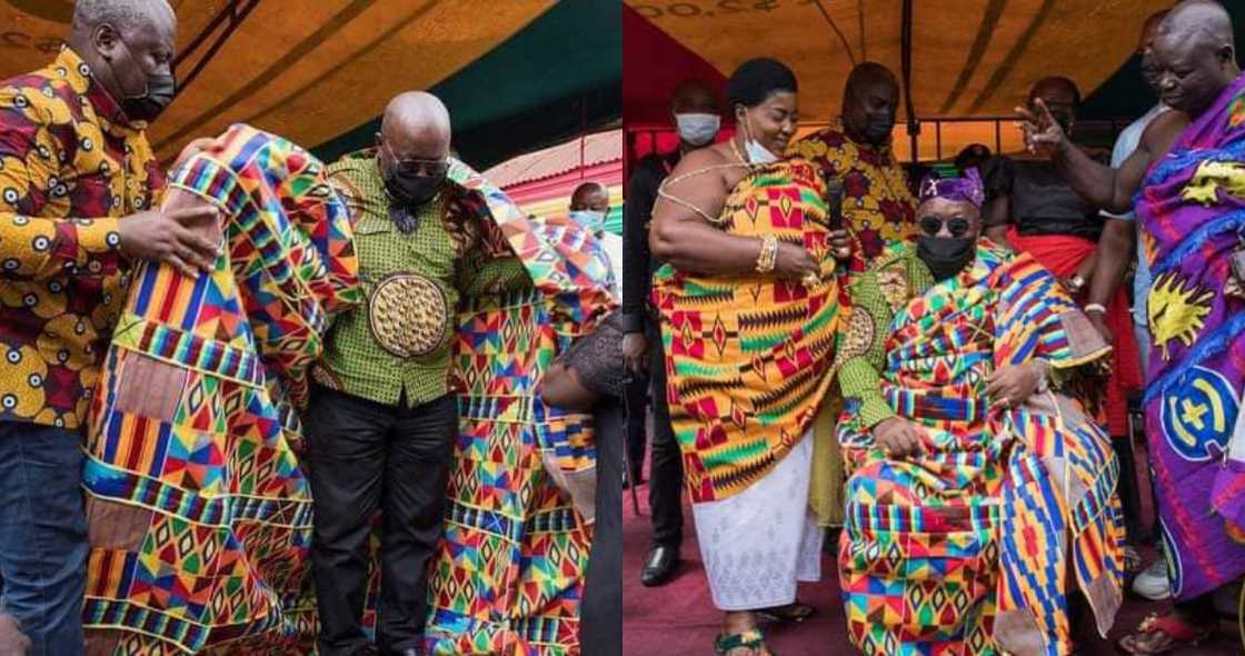 President Akufo-Addo Honoured with a Stool name by Chiefs in Bono Region