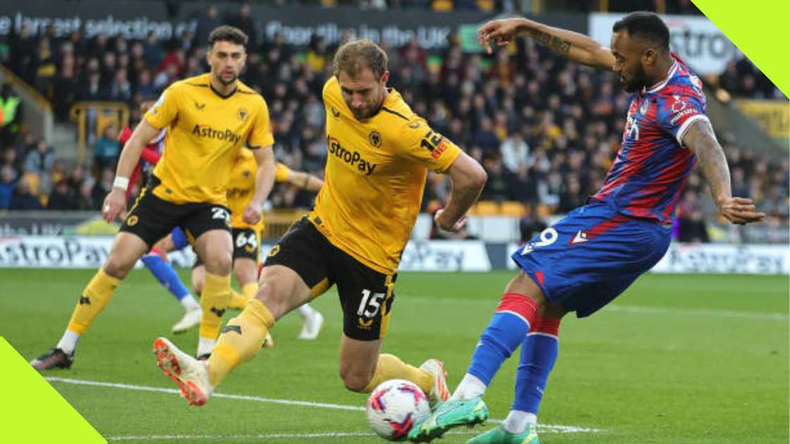 Jordan Ayew against Wolves.