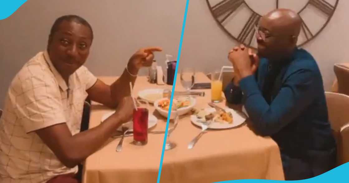 A video of Ato Forson and Afenyo Marking eating together has sparked a debate online. A video of Ato Forson and Afenyo Marking eating together has sparked a debate online.