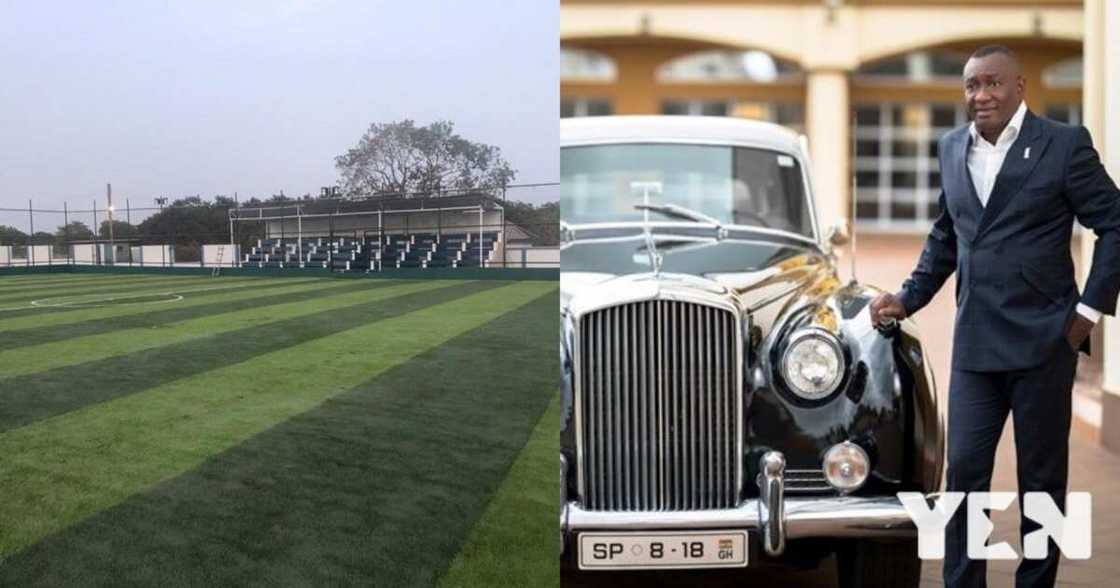 Despite's brother Ernest Ofori Sarpong builds astro turf for Legon Presec Despite's brother Ernest Ofori Sarpong builds astro turf for Legon Presec