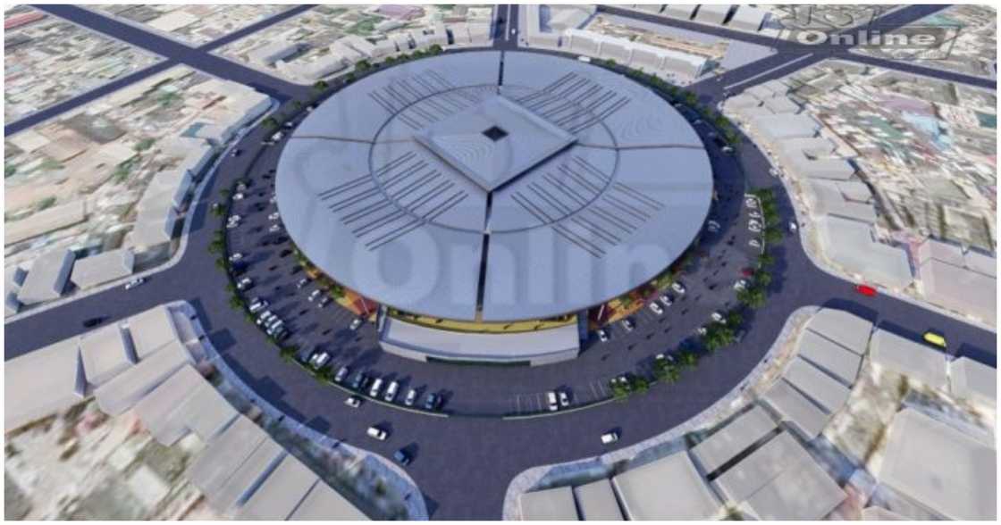 Architectural design of the renovated Takoradi Market Circle Architectural design of the renovated Takoradi Market Circle