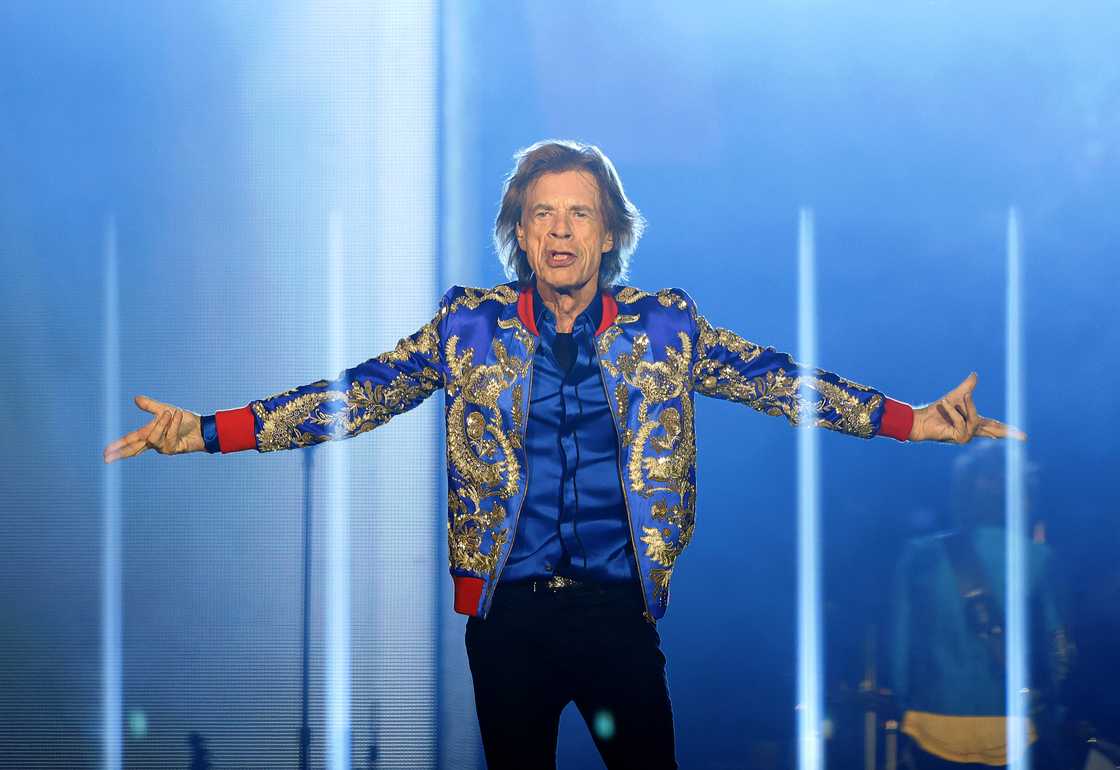 Mick Jagger of The Rolling Stones performs Mick Jagger of The Rolling Stones performs