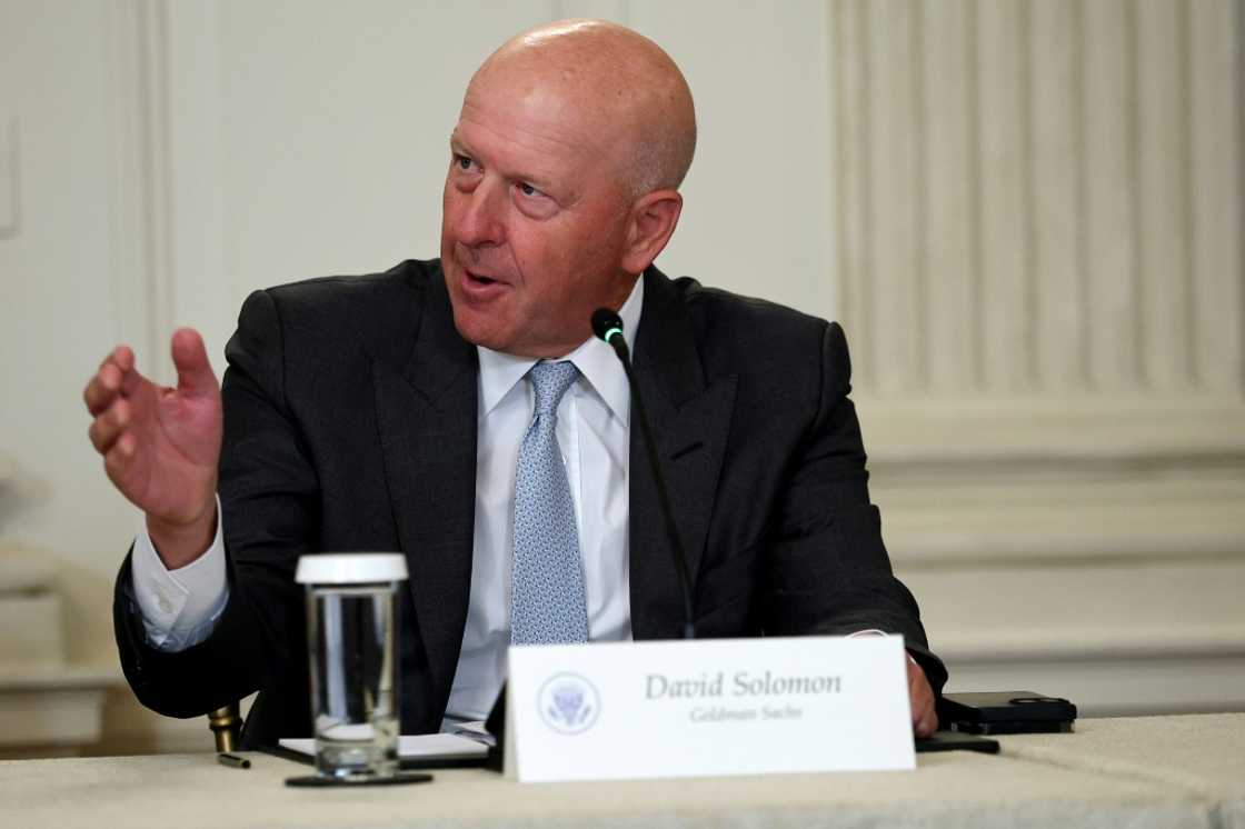 Goldman Sachs CEO David Solomon, shown here at a June White House event, expects an uptick in mergers and acquisitions