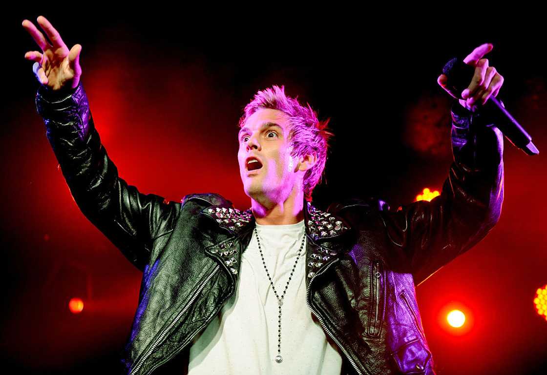 Aaron Carter during a performance Aaron Carter during a performance