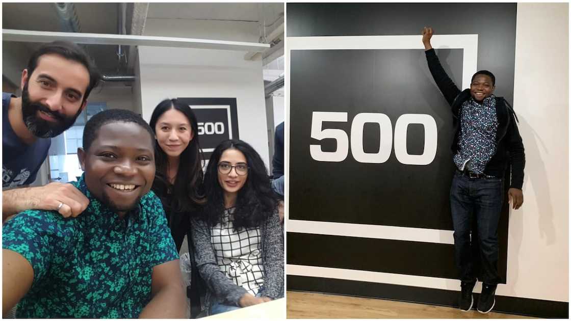 Adewale Oparinde and some participants of the 500 programme. Adewale Oparinde and some participants of the 500 programme.