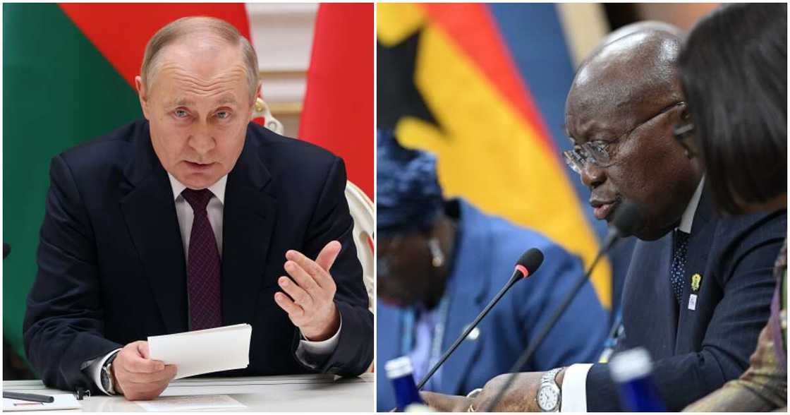 Russia is unhappy with Akufo-Addo's comments in Washington DC about Wagner. Russia is unhappy with Akufo-Addo's comments in Washington DC about Wagner.