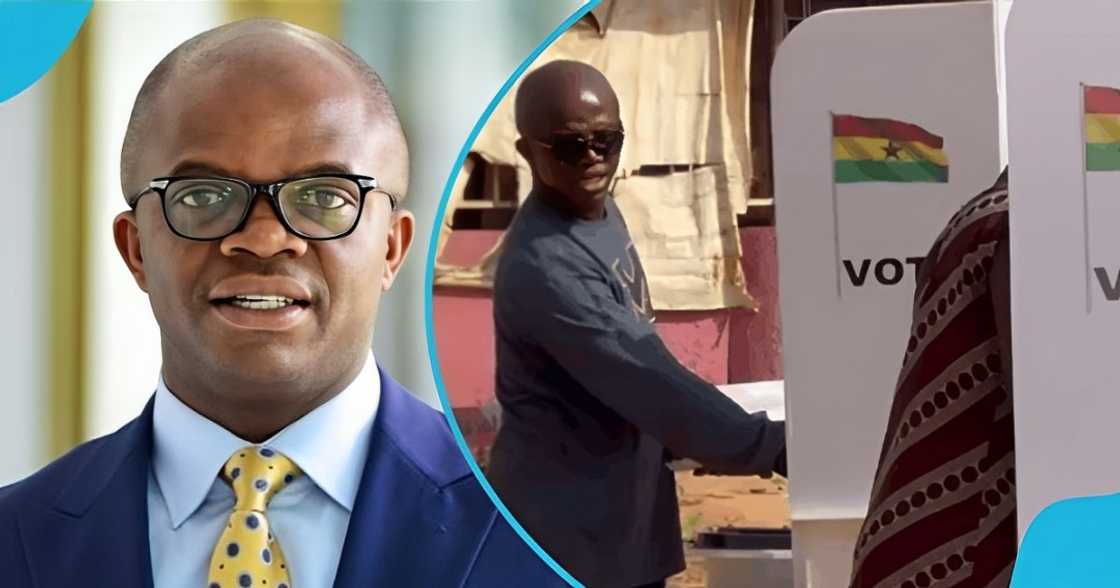 Dr Stephen Amoah, Nhyiaeso MP, deputy finance minister, general election, cast ballot Dr Stephen Amoah, Nhyiaeso MP, deputy finance minister, general election, cast ballot