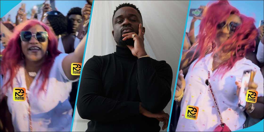 Sarkodie and his elder sister Veromica Addo at a concert Sarkodie and his elder sister Veromica Addo at a concert