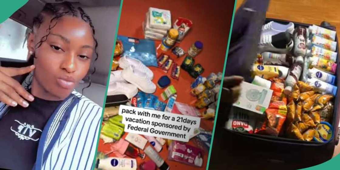 Lady packs boxes of provisions to NYSC camp Lady packs boxes of provisions to NYSC camp