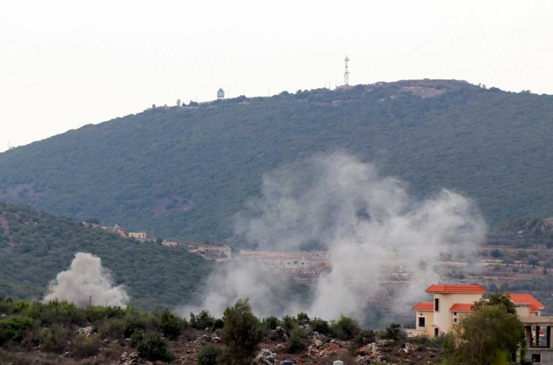 Smoke rises following Israeli artilley shelling on Beit Lif village, along Lebanon's border with Israel -- there have been deadly skirmishes mainly between Israel and Hezbollah militants Smoke rises following Israeli artilley shelling on Beit Lif village, along Lebanon's border with Israel -- there have been deadly skirmishes mainly between Israel and Hezbollah militants