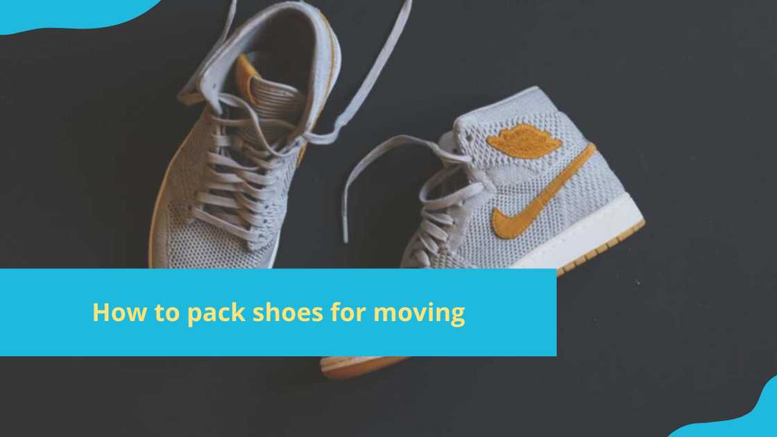 How to pack shoes for moving