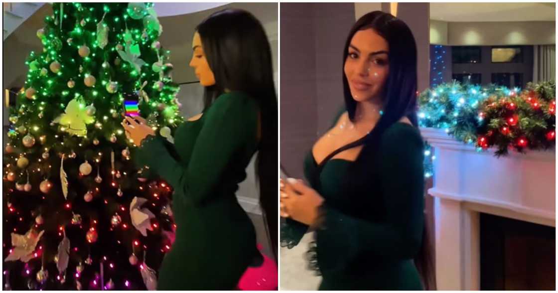 Georgina shows her fans her lovely Christmas decorations