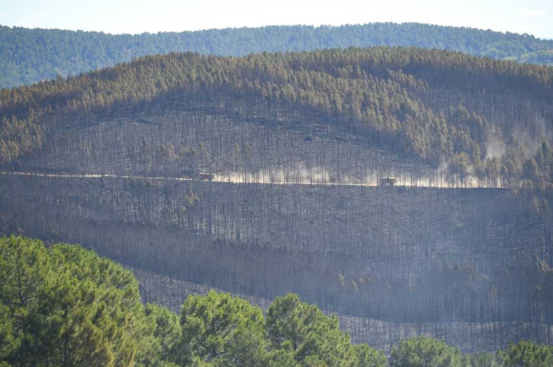 Described by emergency responders as a 'mega-fire', the blaze started near the village of Bordezac and forced people to evacuate Described by emergency responders as a 'mega-fire', the blaze started near the village of Bordezac and forced people to evacuate