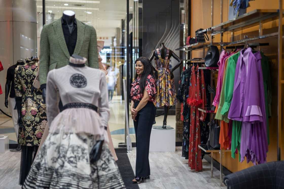 Moloi-Motsepe at  the African Fashion International boutique in Sandton this month