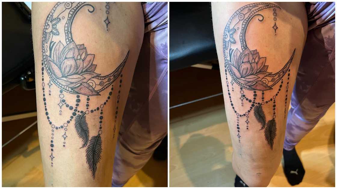 thigh tattoo thigh tattoo