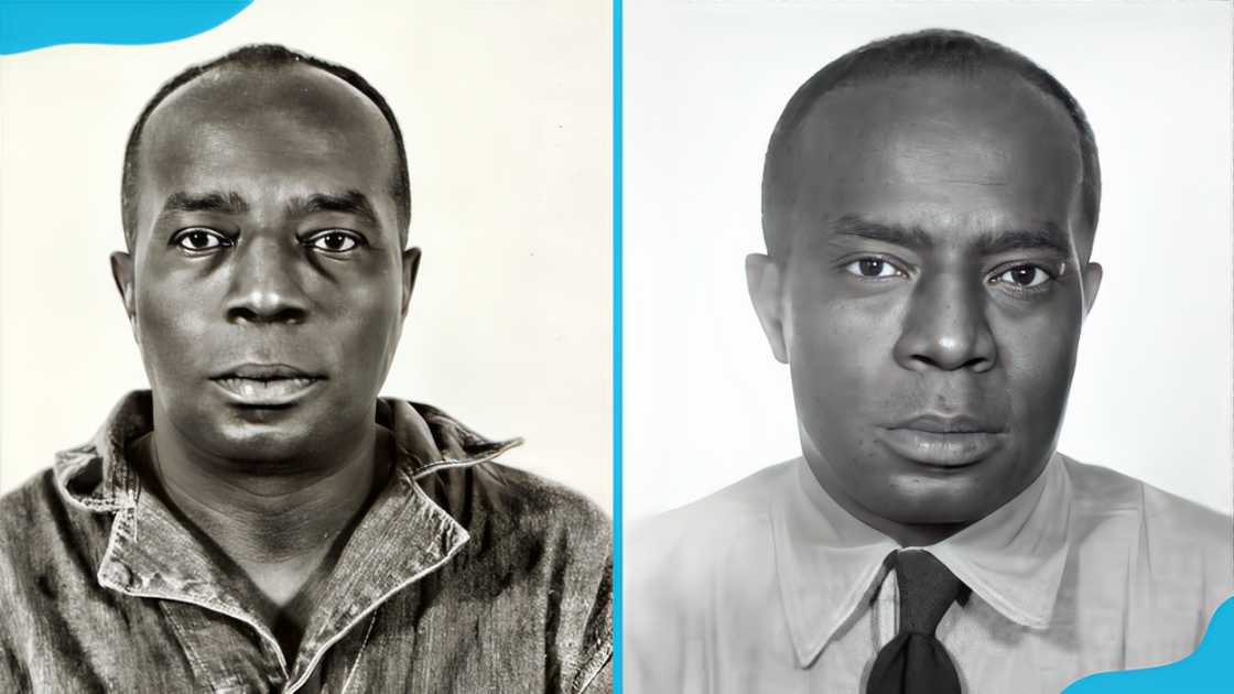 Bumpy Johnson(L) poses for a photo. Bumpy Johnson (R) poses for a portrait