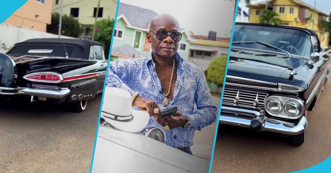 Nana Sarfo flaunts his 1959 Chevrolet Impala