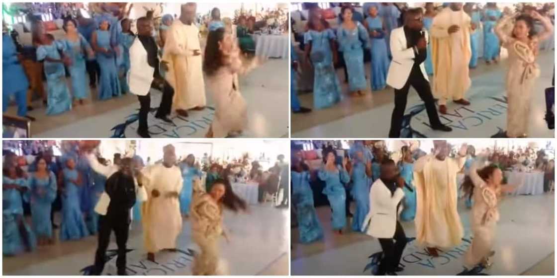 Asian bride causes stir at her wedding to Edo man as she does legwork in cute video Asian bride causes stir at her wedding to Edo man as she does legwork in cute video