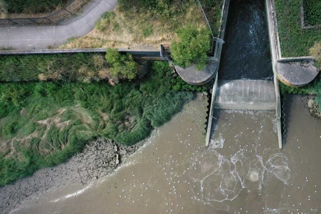 An aerial view of the outfall into the river at Thames Water's Crossness sewage treatment works, as the government announces a complete overhaul to the UK's highly-criticised water system An aerial view of the outfall into the river at Thames Water's Crossness sewage treatment works, as the government announces a complete overhaul to the UK's highly-criticised water system