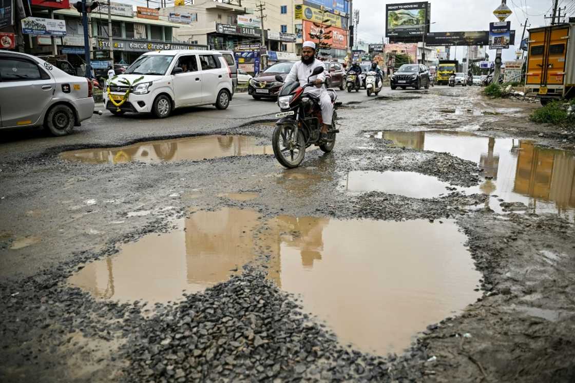 Bengaluru's business district is scarred with potholes and often flooded during the monsoon