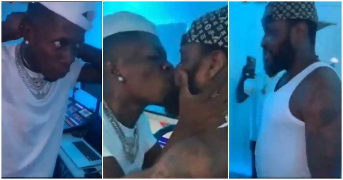 Video of Shatta Wale Kissing his Male Bodyguard Causes stir on Social Media