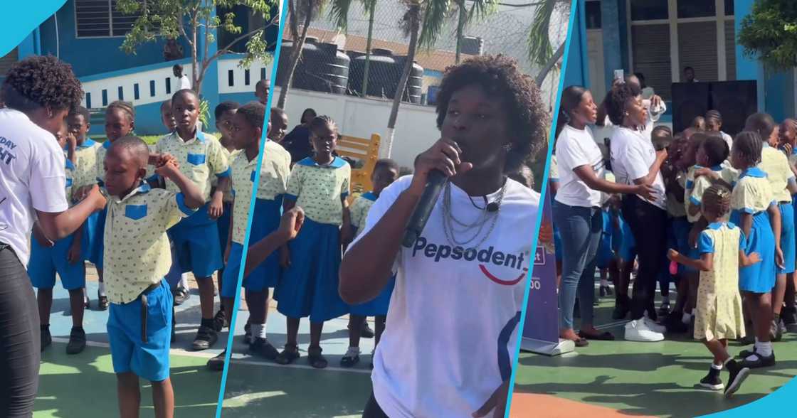 Afronita mobbed by little kids at her alma mater Ridge Church School Afronita mobbed by little kids at her alma mater Ridge Church School