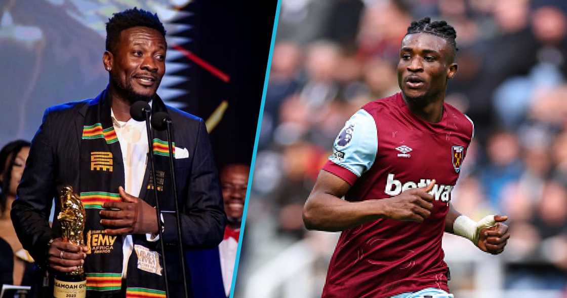 Former Black Stars captain Asamoah Gyan and current Black Stars player Mohammed Kudus Former Black Stars captain Asamoah Gyan and current Black Stars player Mohammed Kudus