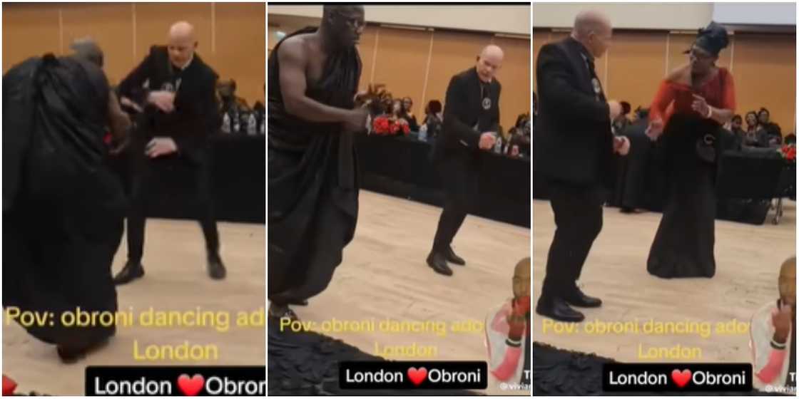 White man dancing Adowa White man dancing Adowa