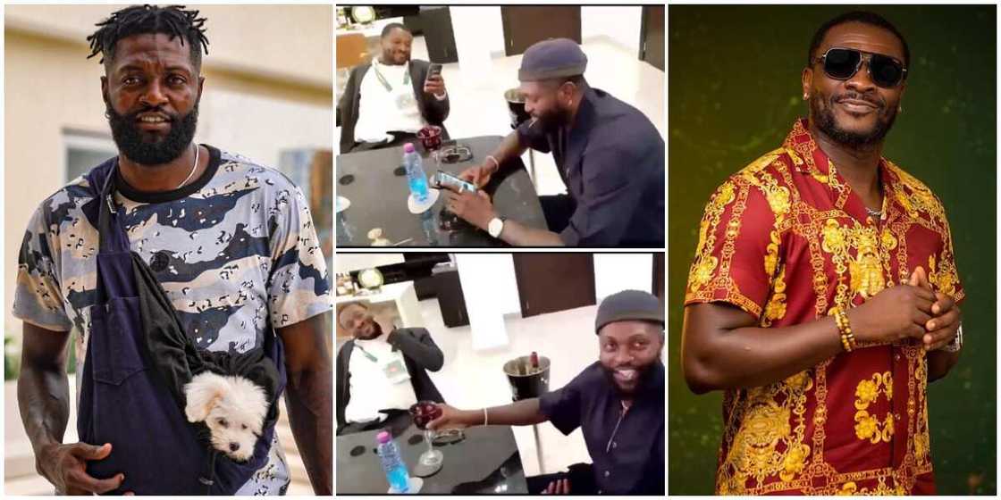 Asamoah Gyan and Emmanuel Adebayor Asamoah Gyan and Emmanuel Adebayor