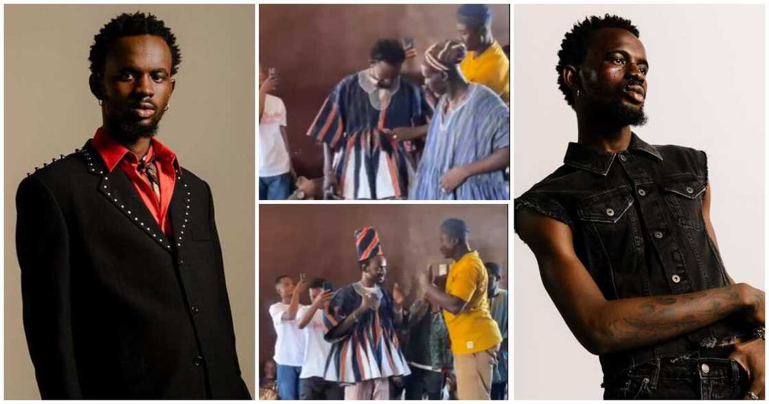 Black Sherif Earns Chieftaincy Title in Tamale; Video Stirs Mixed Reactions from Netizens Black Sherif Earns Chieftaincy Title in Tamale; Video Stirs Mixed Reactions from Netizens