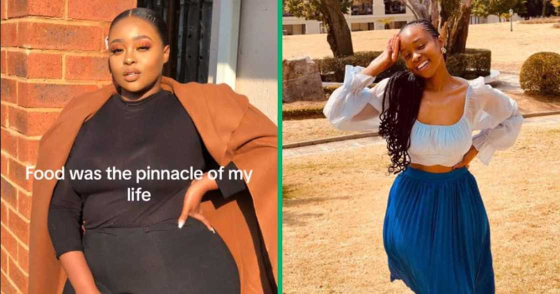 woman shows weight loss transformation woman shows weight loss transformation