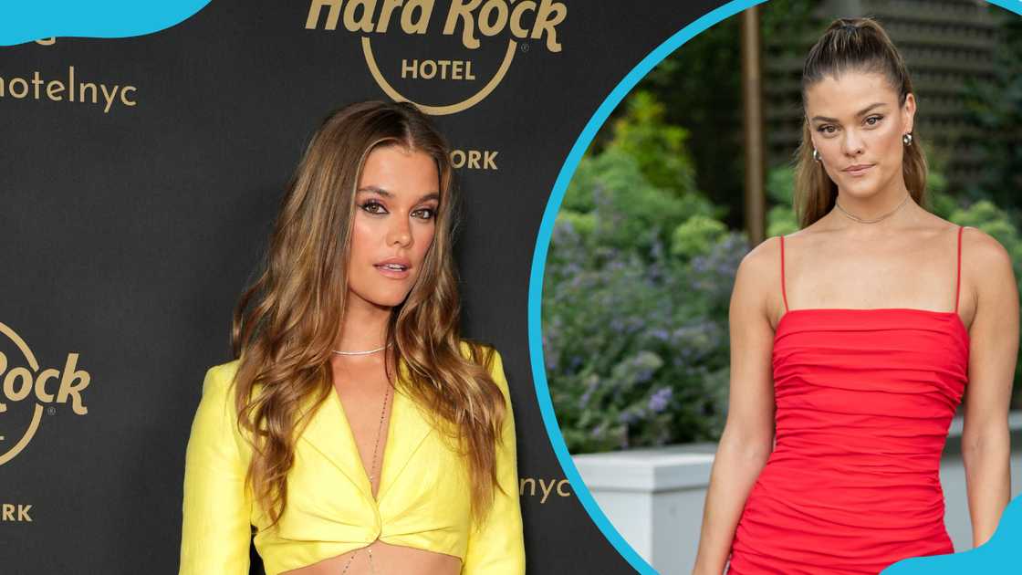 Agdal shines on the red carpet (L). She attends the Hamptons Magazine dinner (R).
