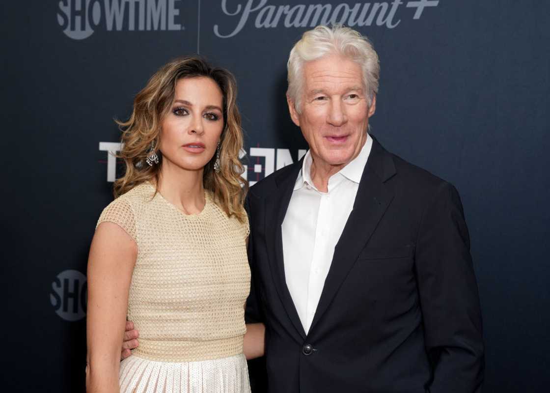 Alejandra Gere and Richard Gere at "The Agency" Premiere in Los Angeles, California.