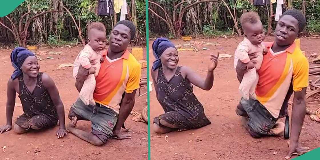 Physically challenged couple. Physically challenged couple.