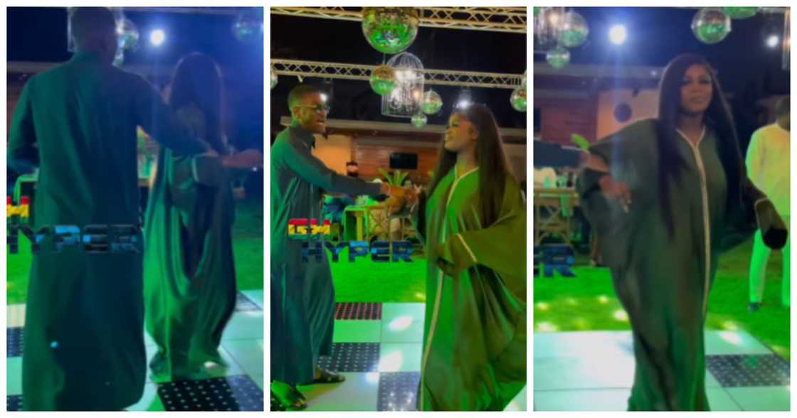 Sharaf and Farida Mahama on the dance floor at Sallah party