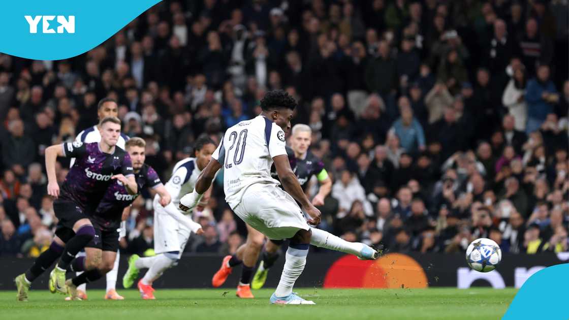 Mohammed Kudus, Champions League goal, Tottenham Hotspur, Slavia Prague, Ajax Amsterdam, Black Stars, UCL, Champions League, European football. Mohammed Kudus, Champions League goal, Tottenham Hotspur, Slavia Prague, Ajax Amsterdam, Black Stars, UCL, Champions League, European football.