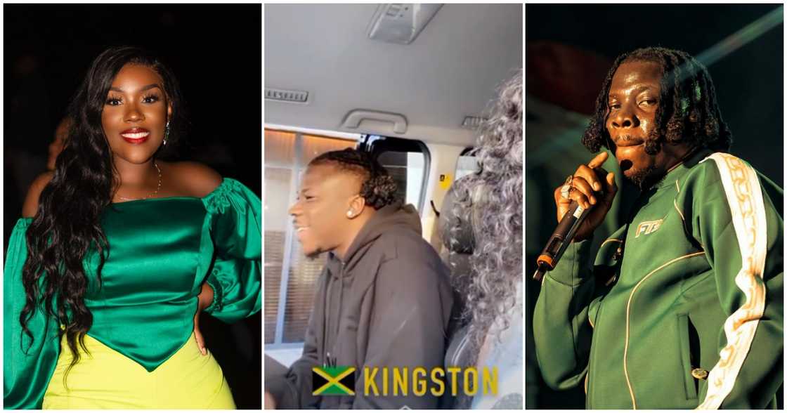 Dr Louisa Satekla and Stonebwoy in photos