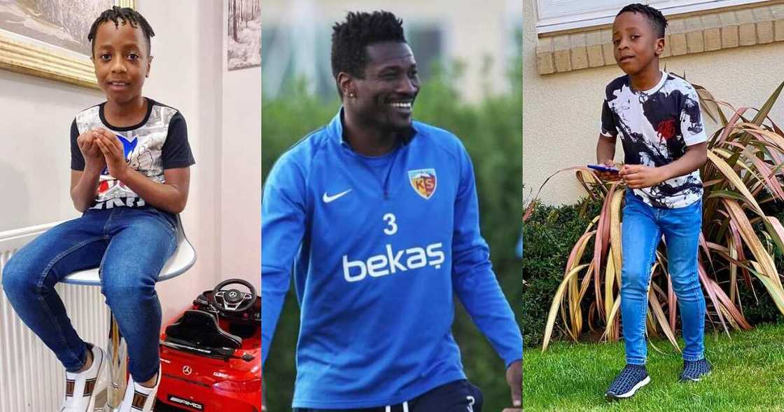 Asamoah Gyan: 6 Photos of Footballers’ Second son Raphael who has dreadlocks Asamoah Gyan: 6 Photos of Footballers’ Second son Raphael who has dreadlocks