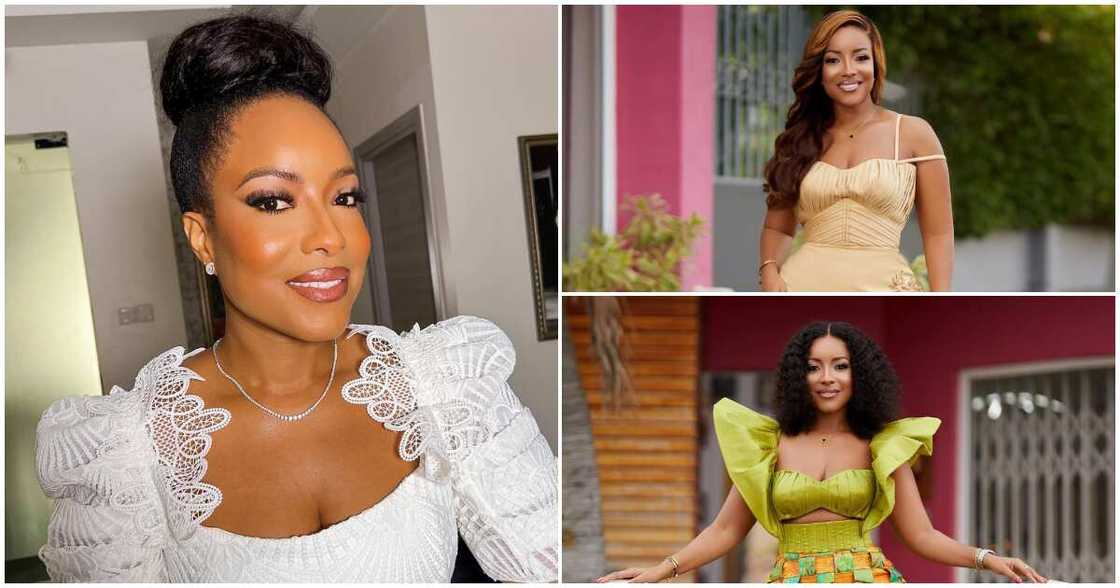 Ghanaian actress Joselyn Dumas models in beautiful dresses. Ghanaian actress Joselyn Dumas models in beautiful dresses.