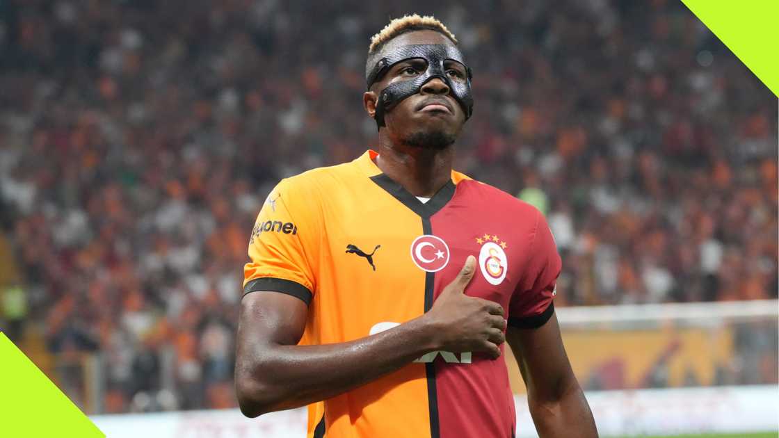Victor Osimhen celebrates after scoring for Galatasaray Victor Osimhen celebrates after scoring for Galatasaray