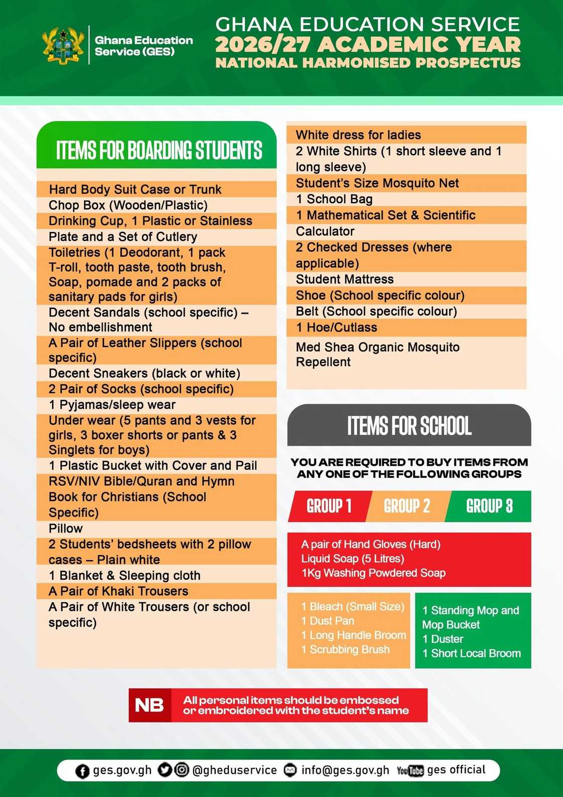 Ghana Education Service, Harmonised Prospectus, SHS Freshers, BECE, SHS provisions, BECE results Ghana Education Service, Harmonised Prospectus, SHS Freshers, BECE, SHS provisions, BECE results