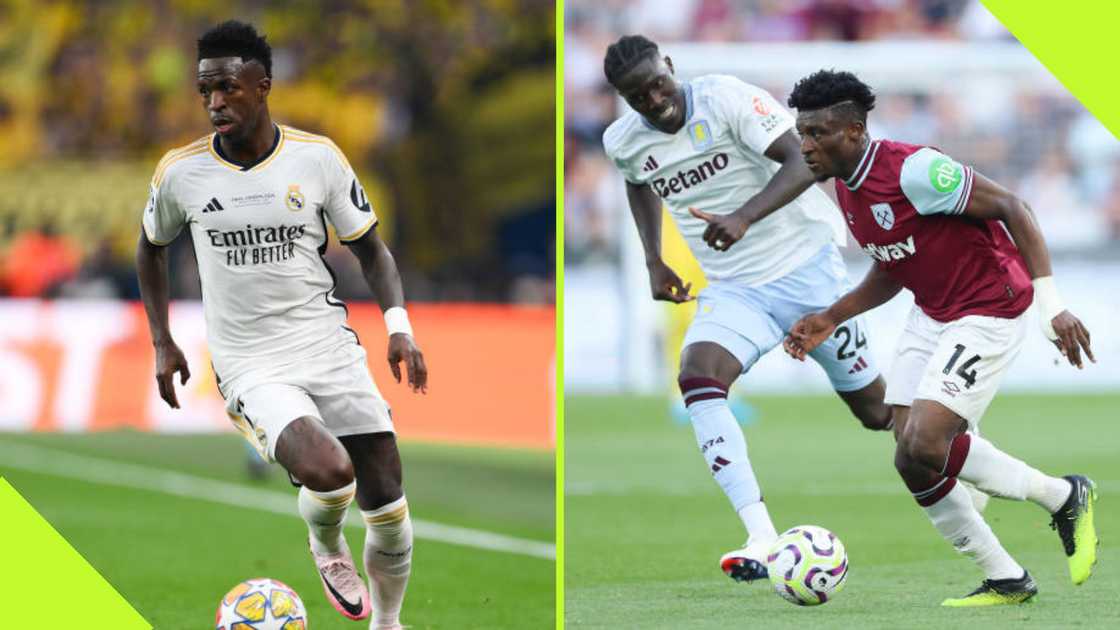 Mohammed Kudus and Vinicius Jr in action. Mohammed Kudus and Vinicius Jr in action.