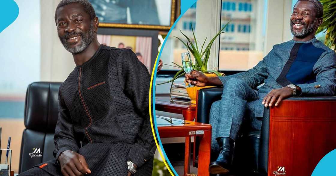 Prince Kofi Amoabeng slays in fashionable clothes