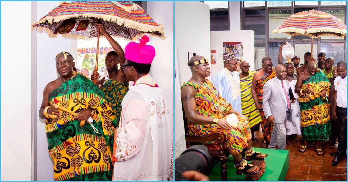 Photo of Otumfuo and his effigy