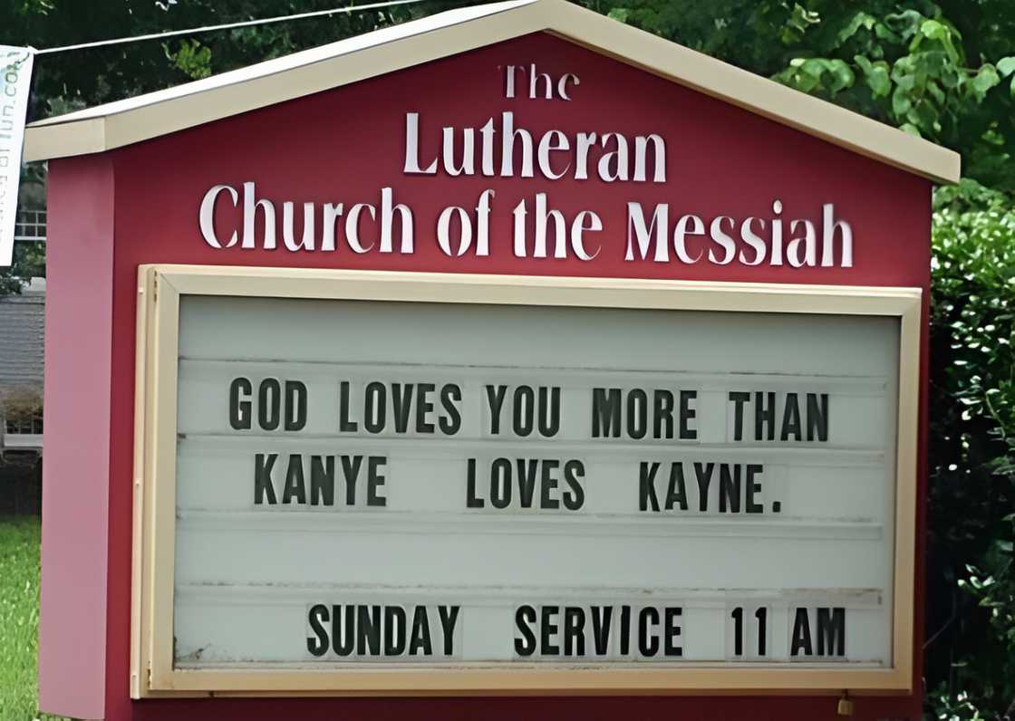 A funny sign by The Lutheran Church