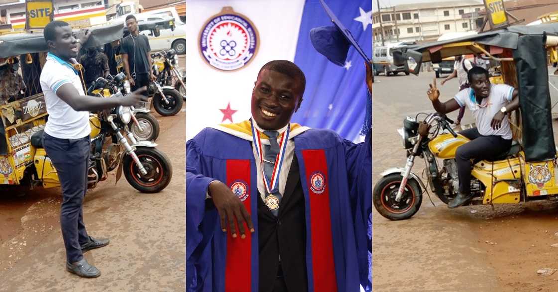 Ghanaian who rode okada to fund himself graduates as best student with 3.96GPA