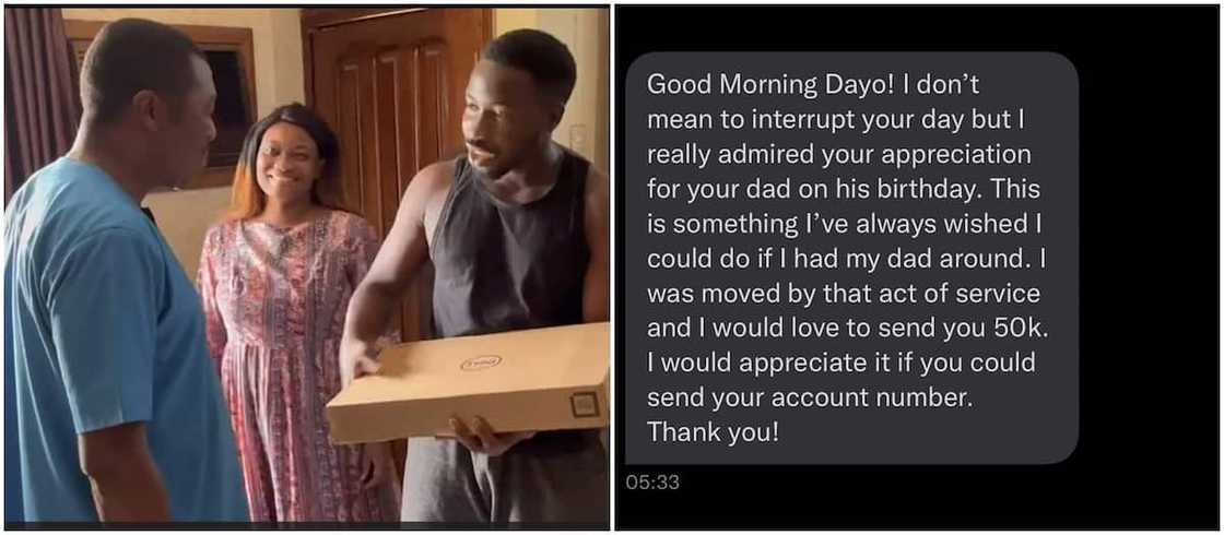 Nigerian dad receives the gift of a brand new Dell Laptop from his children Nigerian dad receives the gift of a brand new Dell Laptop from his children